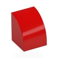 Brick Curved 1 x 1, Red