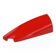 Brick Round, Curved Double 1 x 4 with Stud Notch Left, Red