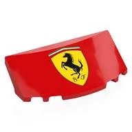 Windscreen, Curved 6 x 2 x 2 with Ferrari Logo Print, Red