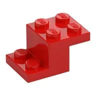 Bracket 3 x 2 x 1 1/3 with Bottom Stud Holder, Red