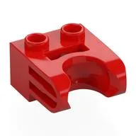 Technic Brick Special 1 x 2 with Ball Socket Wide, Red