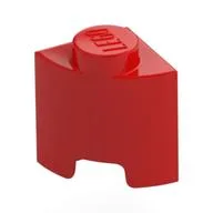 Brick Round, Quarter 1 x 1, Red