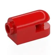 Brick Round, Curved 1 x 2 with Side Stud, Bar, Red