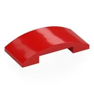 Brick Curved 4 x 2 Double, Red