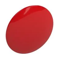Shield Round Bowed [Plain], Red