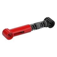 Technic Shock Absorber 6.5L with Hard Spring, Tight Coil in Middle [Complete Assembly], Red