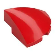 Brick Round Corner, Curved 3 x 3 x 1 Quarter Circle, Red