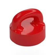 Tile Special Round 1 x 1 Special with Clip-Bar, Red