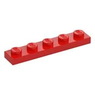 Plate 1 x 5, Red