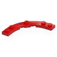 Plate Round Corner 5 x 5 with 4 x 4 Round Cutout, Red