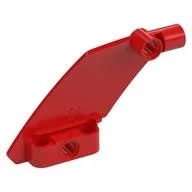 Technic Panel Curved 5 x 7 Parallelogram Left, Red