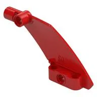 Technic Panel Curved 5 x 7 Parallelogram Right, Red