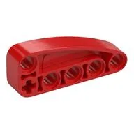 Technic Beam 2 x 5 L-Shape with Quarter Ellipse Thick, Red