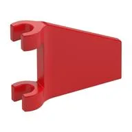 Flag 2 x 2 Trapezoid with Flared Area between Clips, Red