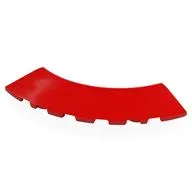 Brick Round, Sloped 18° 6 x 6 x 2/3 Corner, Red