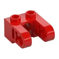 Technic Brick 1 x 2 with Hole and Dual Beam Extensions, Red