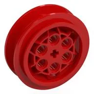 Wheel 43.2 x 18 with Flush Axle Stem, Red