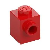 Brick Special 1 x 1 with Stud on 1 Side, Red