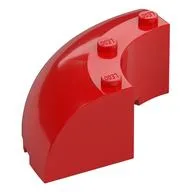 Brick Round Corner 6 x 6 x 2, Red