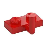 Plate Special 1 x 2 with Bar Up [Horizontal Arm 5mm], Red