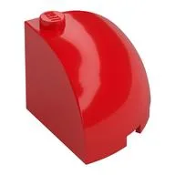 Brick Round Corner 3 x 3 x 2 Dome Top, Red
