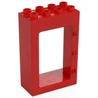 Duplo Door Frame 2 x 4 x 5, Red