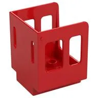 Duplo Train Cabin 3 x 3 x 3 1/2 Large Side Windows [Plain], Red