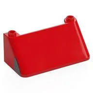 Windscreen 3 x 6 x 2 with Dark Bluish Grey Triangle Windows Print, Red