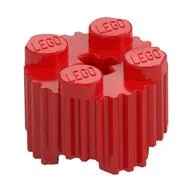 Brick Round 2 x 2 [Grill], Red