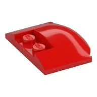 Brick Round 3 x 4 x 2/3 Triple Curved with 2 Sunk Studs, Red