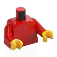 Torso, Red Arms, Yellow Hands [Plain], Red