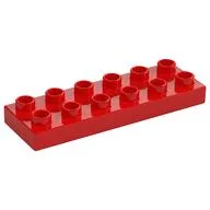 Duplo Plate 2 x 6, Red