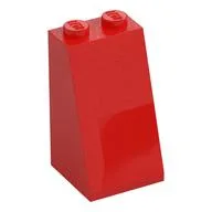 Brick Sloped 75° 2 x 2 x 3 [Solid Studs], Red