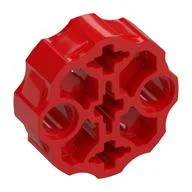 Large Figure Weapon, Barrel with 2 Pin Holes and 3 Axle Holes, Red
