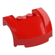 Vehicle Body, Wheel Arch / Mudguard 3 x 4 x 1 2/3 Low Profile, Curved Front, Red