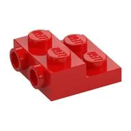 Plate Special 2 x 2 x 2/3 with Two Studs On Side and Two Raised [Solid Anti-stud], Red