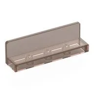 Panel 1 x 4 x 1 with Rounded Corners [Thin Wall], Trans-Brown