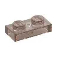 Plate 1 x 2, Trans-Brown