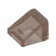 Brick Sloped 30° 1 x 1 x 2/3 (Cheese Slope), Trans-Brown