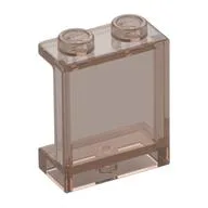 Panel 1 x 2 x 2 [Side Supports / Hollow Studs], Trans-Brown
