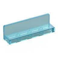 Panel 1 x 4 x 1 with Rounded Corners [Thin Wall], Trans-Light Blue