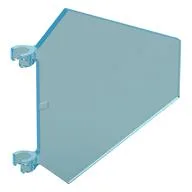 Flag 5 x 6 Hexagonal with U Clips, Trans-Light Blue