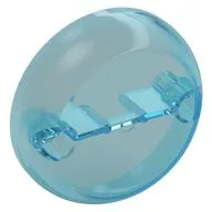 Dome Hemisphere 7 x 7 with 2 Pin Holes [Plain], Trans-Light Blue