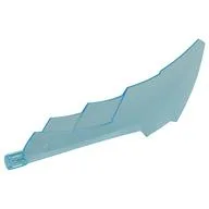 Large Figure Weapon Sword with Axle Connector, Trans-Light Blue