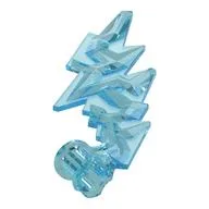 Wave / Lightning with Axle Hole, Trans-Light Blue