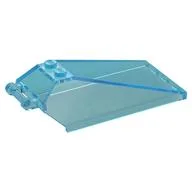 Windscreen 8 x 4 x 2 with Handle and 2 Studs [Solid Studs] [Plain], Trans-Light Blue