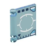 Book Cover with White HUD, Target, and Dark Blue Graphs Print, Trans-Light Blue