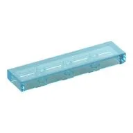 Tile 1 x 4 with Groove, Trans-Light Blue