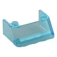 Windscreen 3 x 4 x 1 1/3 with 2 Studs on Top, Trans-Light Blue
