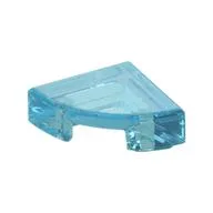 Tile Round 1 x 1 Quarter, Trans-Light Blue